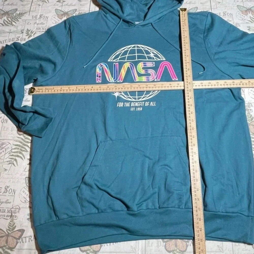 Teal NASA Hoodie NWOT - Picture 6 of 6